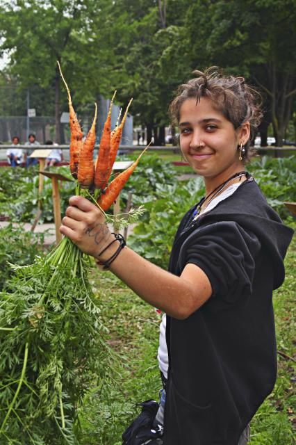 Girl Urban Farming